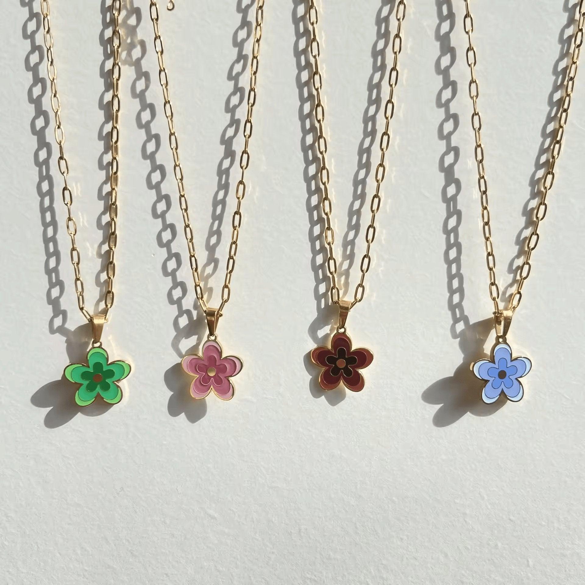 Collana Fiore Rosa