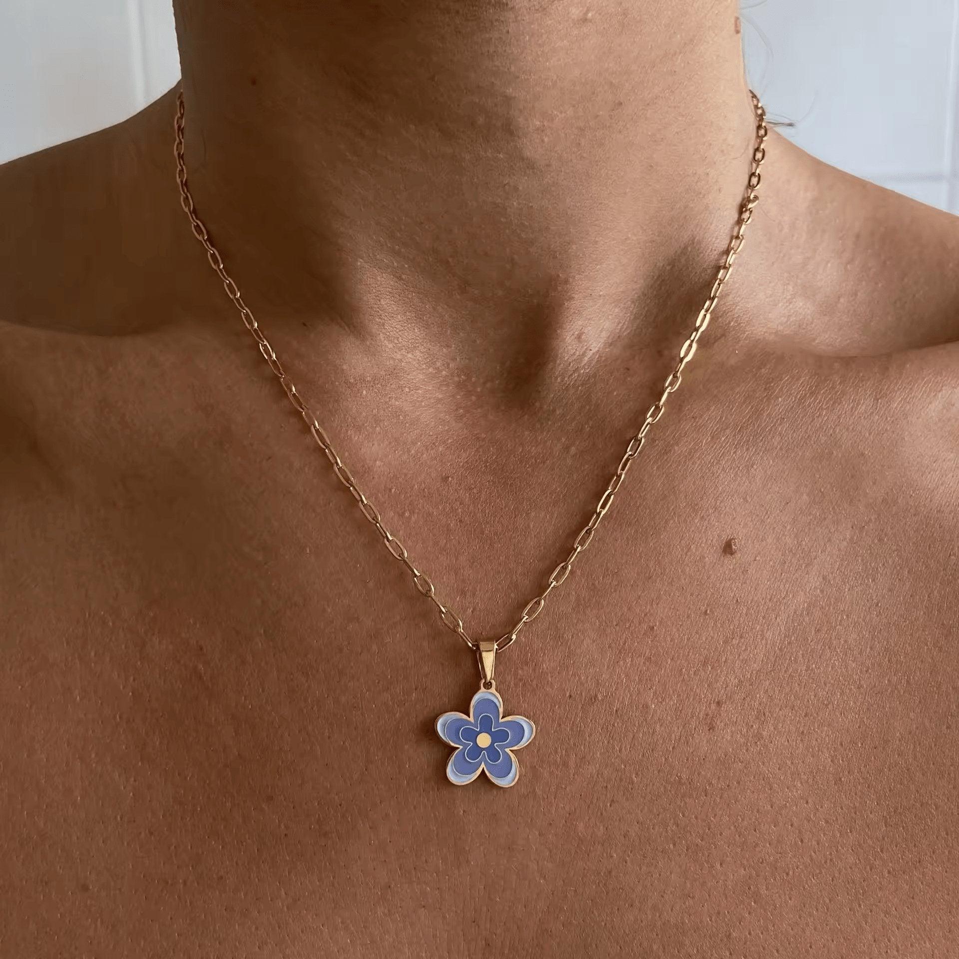 Collana Fiore Blu