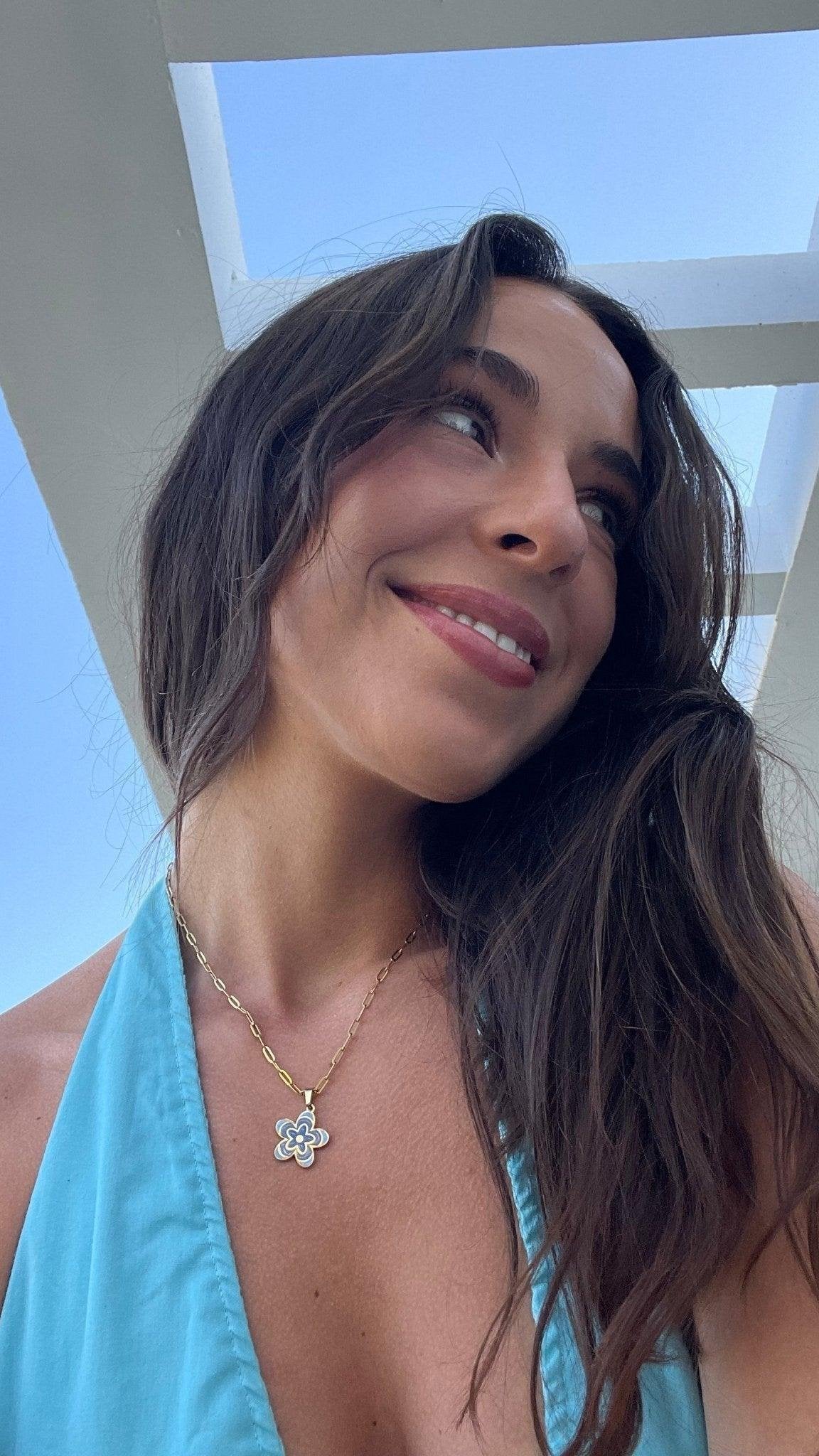 Collana Fiore Blu