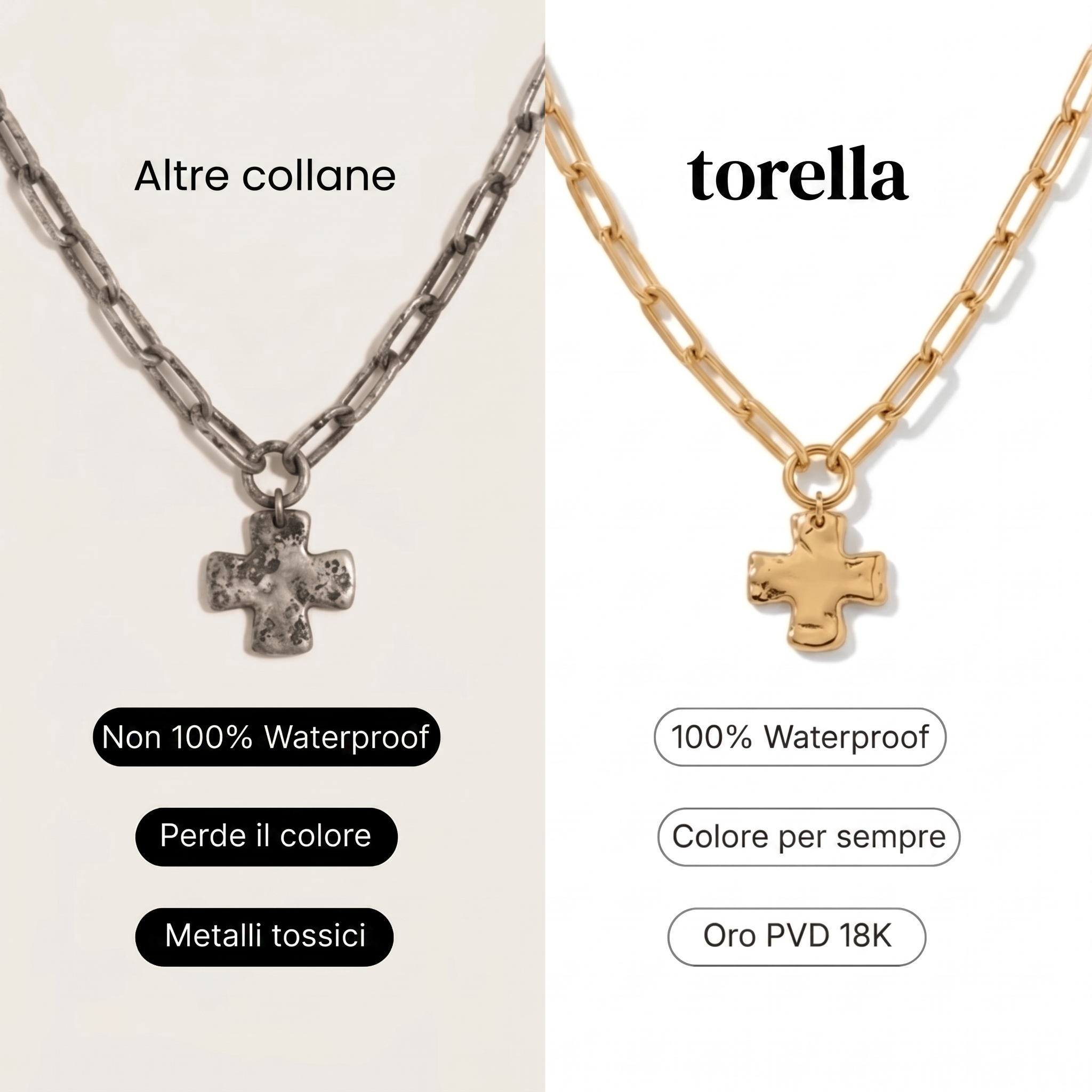 Collana Croce Chunky