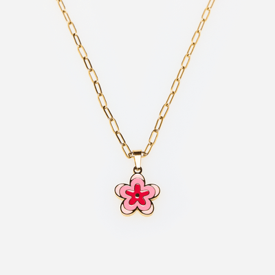 Collana Fiore Rosa
