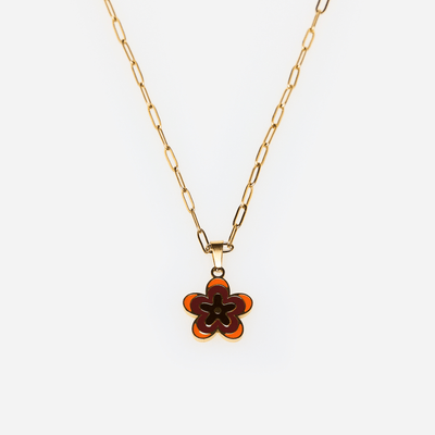 Collana Fiore Viola