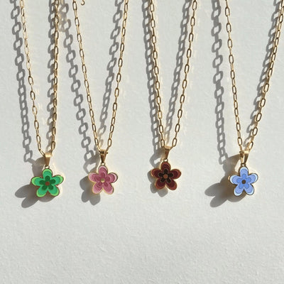Collana Fiore Rosa