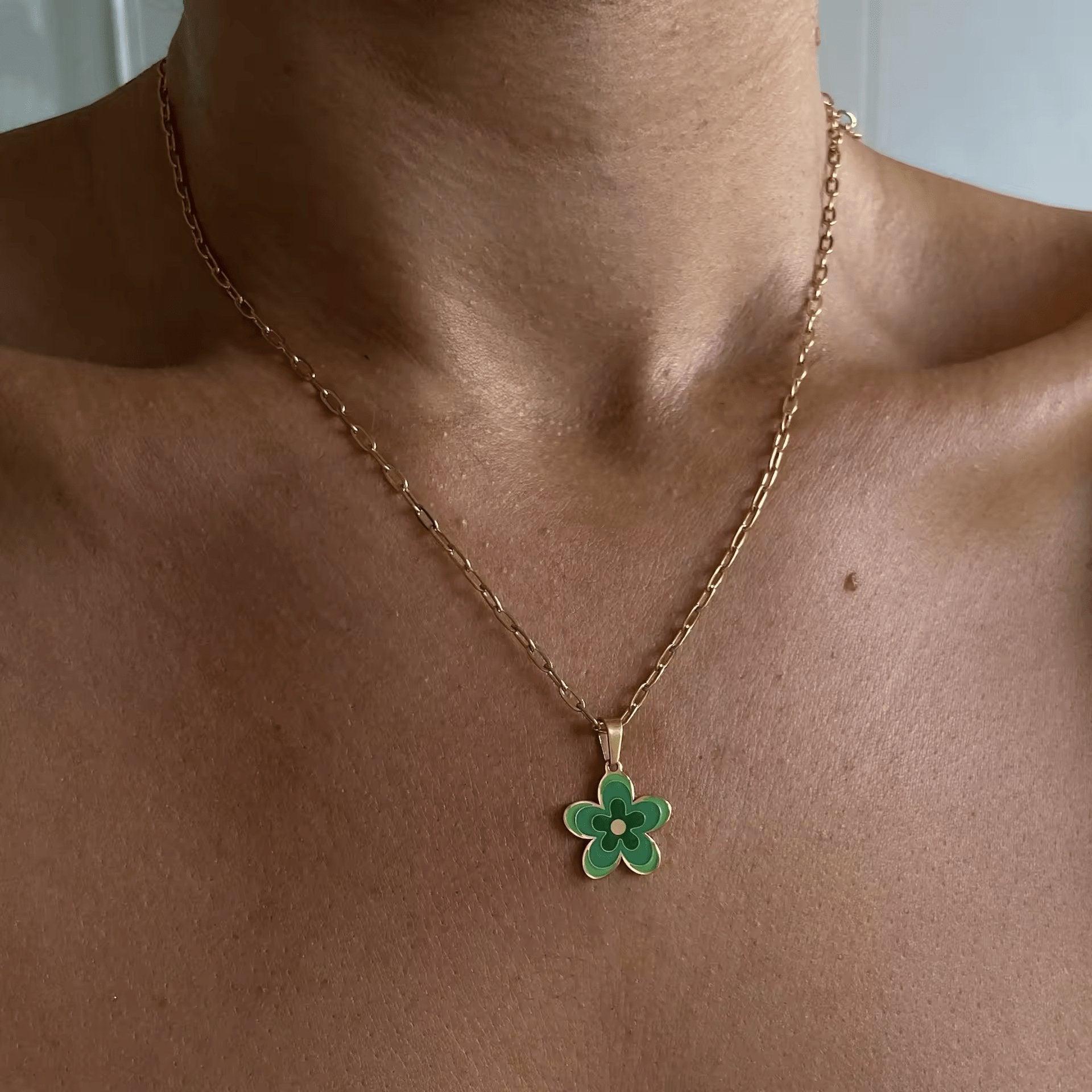 Collana Fiore Verde