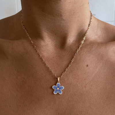 Collana Fiore Blu