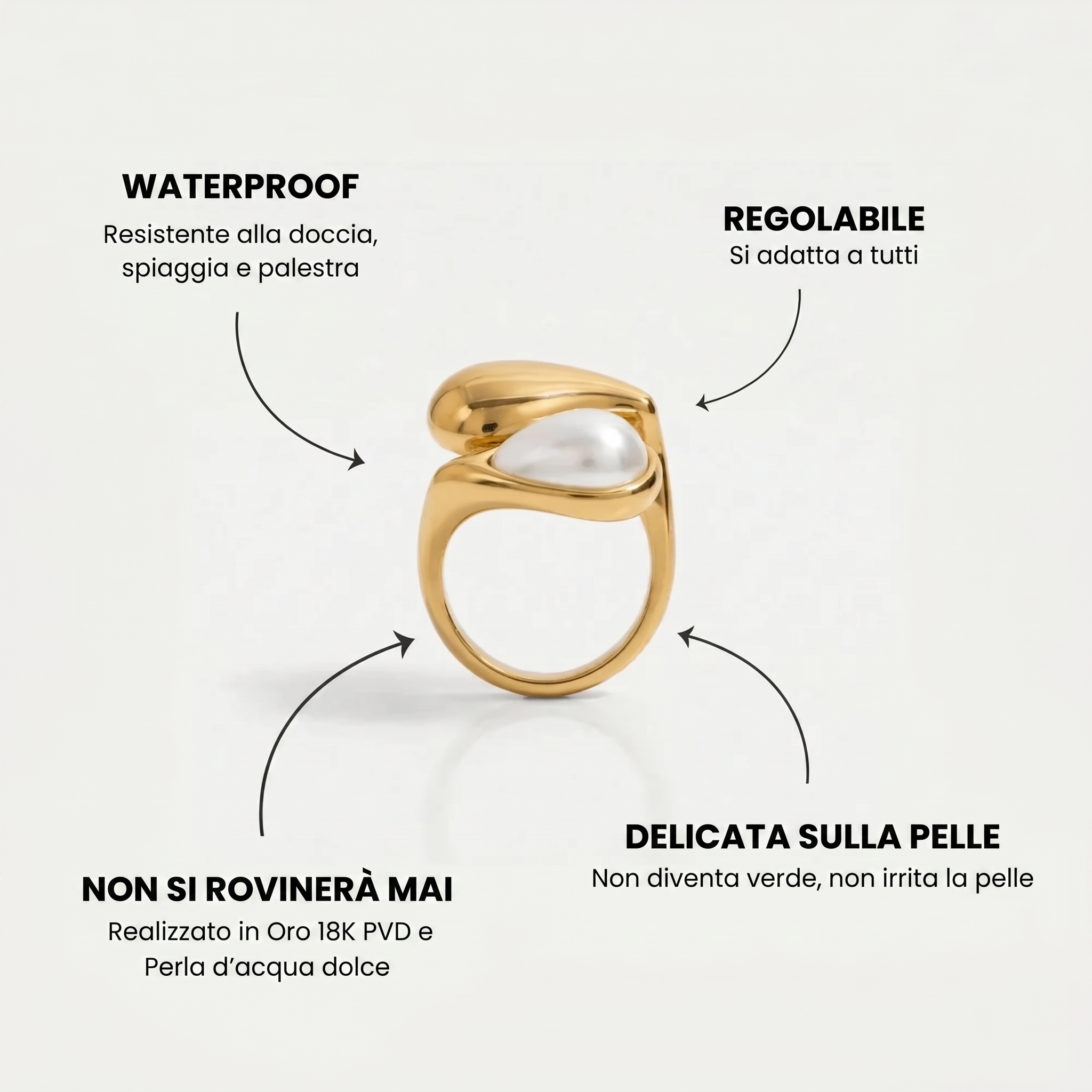 Anello Drop e Perla