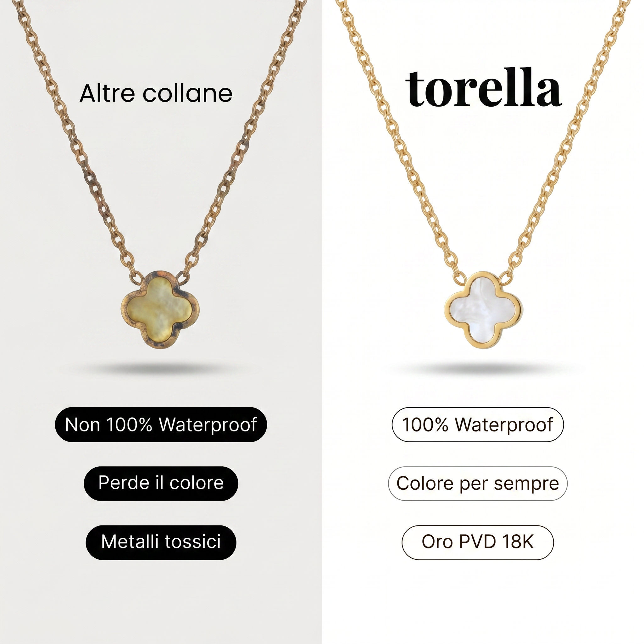 Collana Trifoglio Bianco