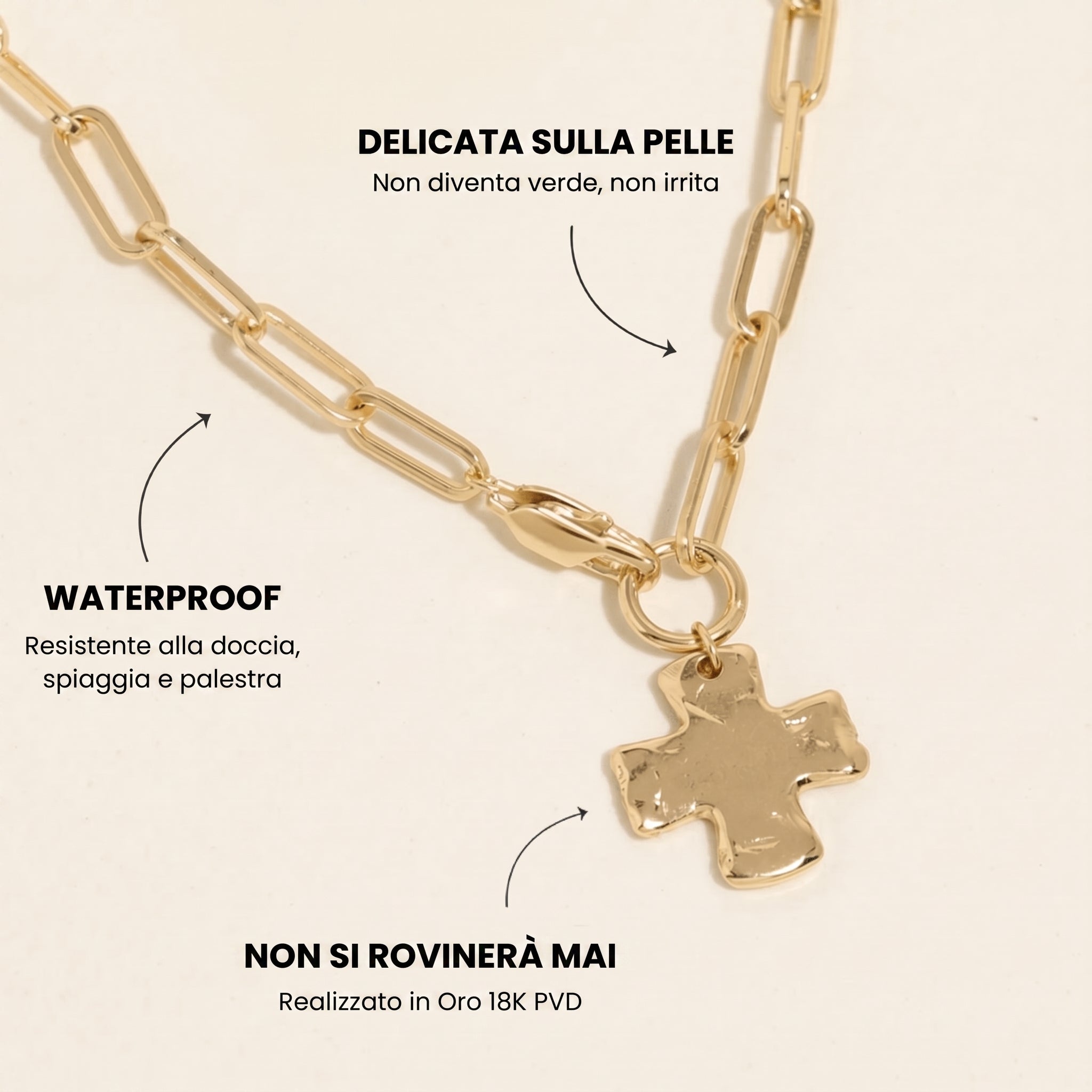Collana Croce Chunky