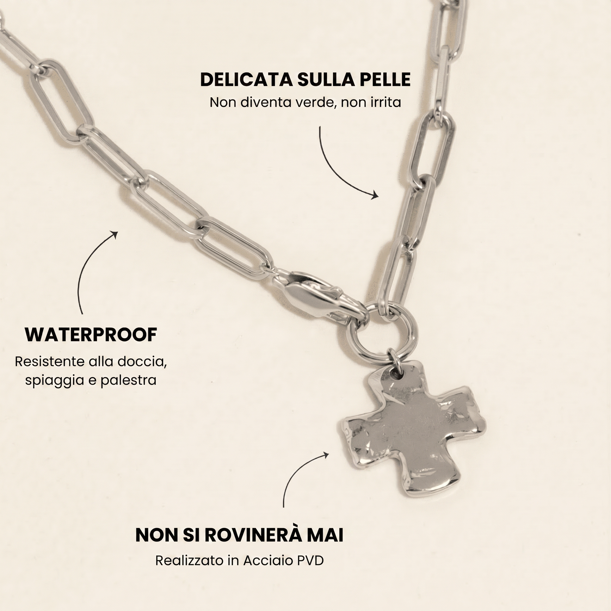 Collana Croce Chunky